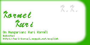 kornel kuri business card
